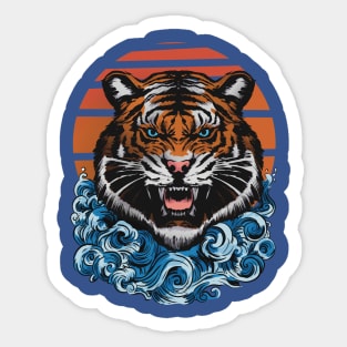 Tiger Wave Sticker